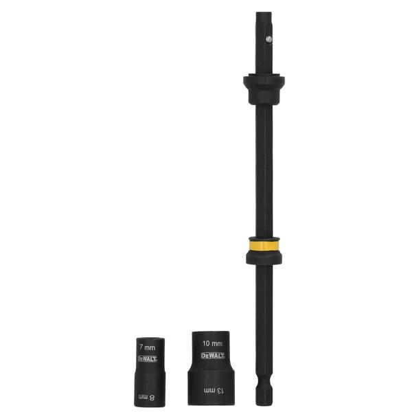 Imagem de Conjunto de extensão de soquetes e soquetes DEWALT FLEXTORQ 7 mm e 8 mm