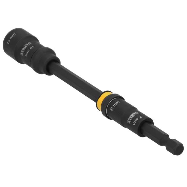 Imagem de Conjunto de extensão de soquetes e soquetes DEWALT FLEXTORQ 7 mm e 8 mm