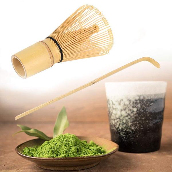 Imagem de Conjunto de fabricação de matcha, batedor e colher de bambu natural ZPSHYD