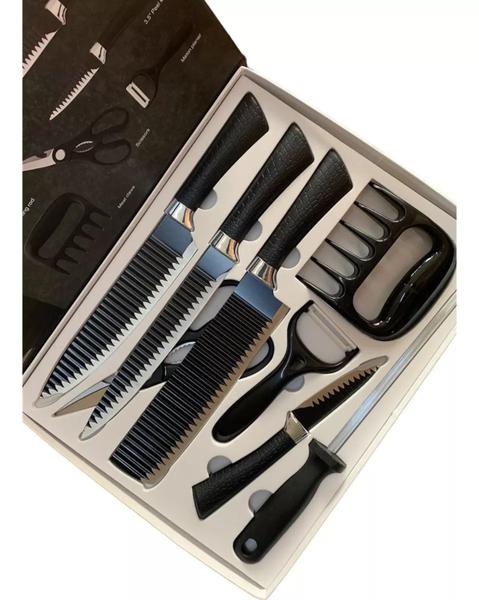 Conjunto de facas chef profissional 8 peças churras - XDX Imagem de Conjunto de facas chef profissional 8 peças churras