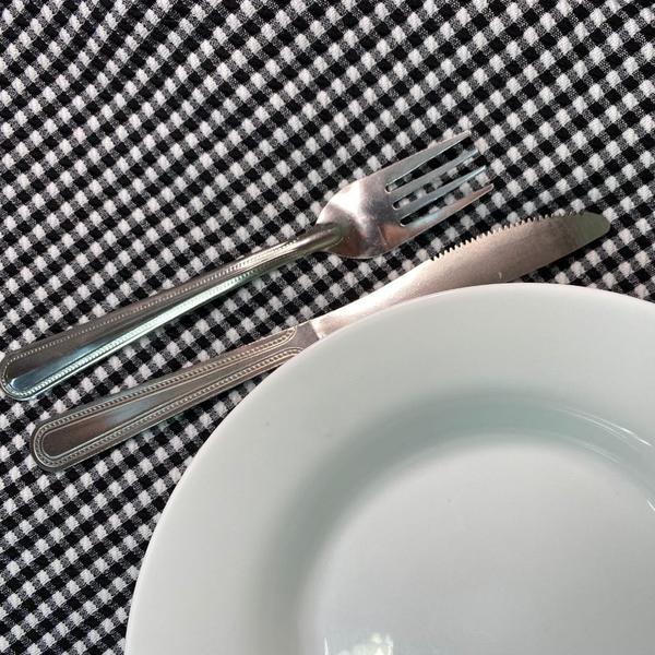 Imagem de Conjunto de facas de mesa kit 12 peças inox elegante