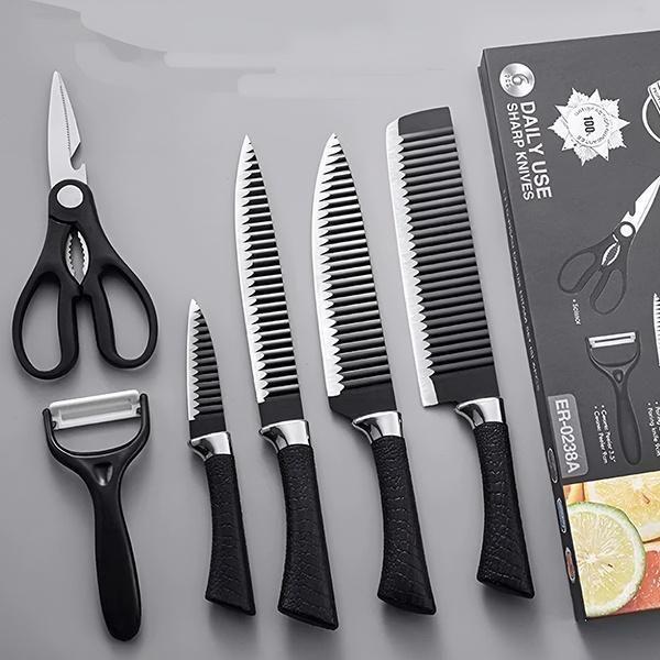 Imagem de Conjunto De Facas E Utensílios 6 Peças Profissional Cozinha