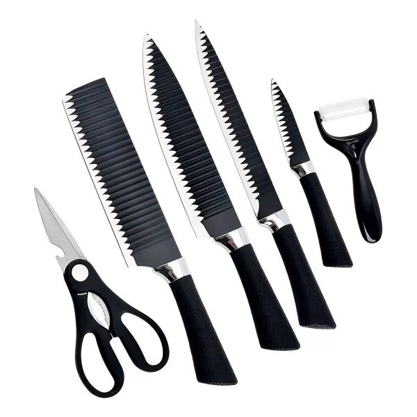 Imagem de Conjunto De Facas Em Aço Inox Profissional Shark Requin 6 Pc