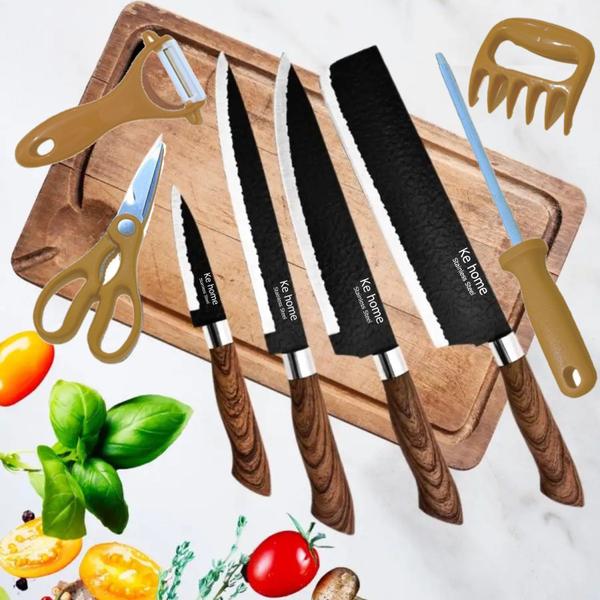 Imagem de Conjunto De Facas Texas Profissional 8 Peças Churrasco Inox