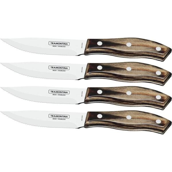 Conjunto De Facas Tramontina 4 Pç Lâminas Inox Churrasco 5 Imagem de Conjunto De Facas Tramontina 4 Pç Lâminas Inox Churrasco 5