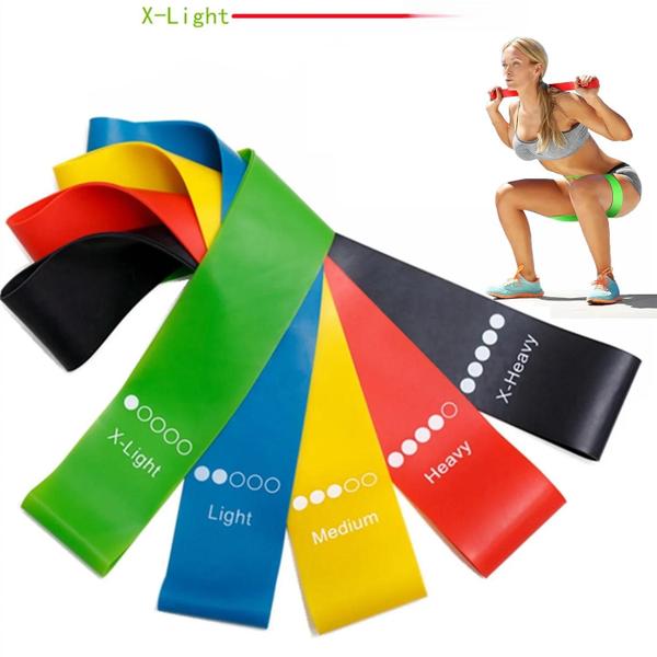 Conjunto de Faixas Elásticas de Resistência TPE para Treinamento, Ioga e Fitness Imagem de Conjunto de Faixas Elásticas de Resistência TPE para Treinamento, Ioga e Fitness
