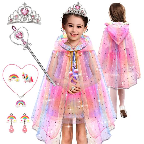 Imagem de Conjunto de fantasias de princesa BYHTTKIGM para meninas de 4 a 6 anos