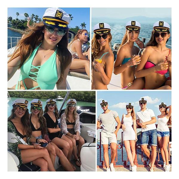 Imagem de Conjunto de fantasias DPLin Yacht Captain Hat Sailor Scarf Sunglasses