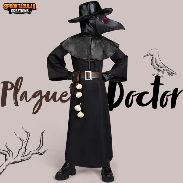 Conjunto de fantasias Plague Doctor, criações assustadoras para crianças - Spooktacular Creations Imagem de Conjunto de fantasias Plague Doctor, criações assustadoras para crianças