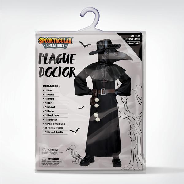 Conjunto de fantasias Plague Doctor, criações assustadoras para crianças - Spooktacular Creations Imagem de Conjunto de fantasias Plague Doctor, criações assustadoras para crianças