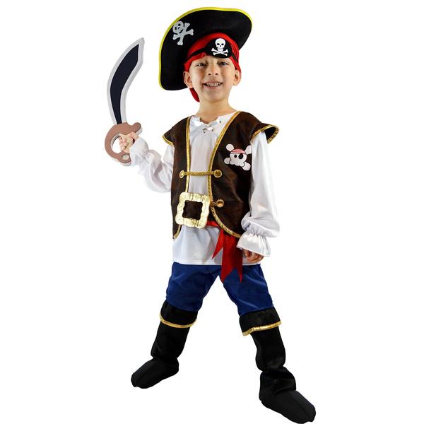 Imagem de Conjunto de fantasias Spooktacular Creations Pirate para meninos (S 5-7) e crianças