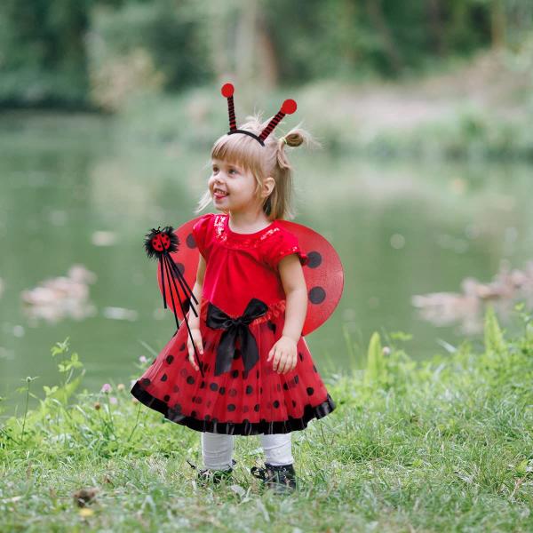 Imagem de Conjunto de fantasias WILDPARTY Ladybug Girl Ladybugdress-Suit-A com Wi