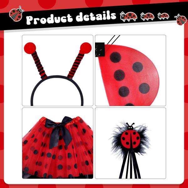 Imagem de Conjunto de fantasias WILDPARTY Ladybug Girl Ladybugdress-Suit-A com Wi