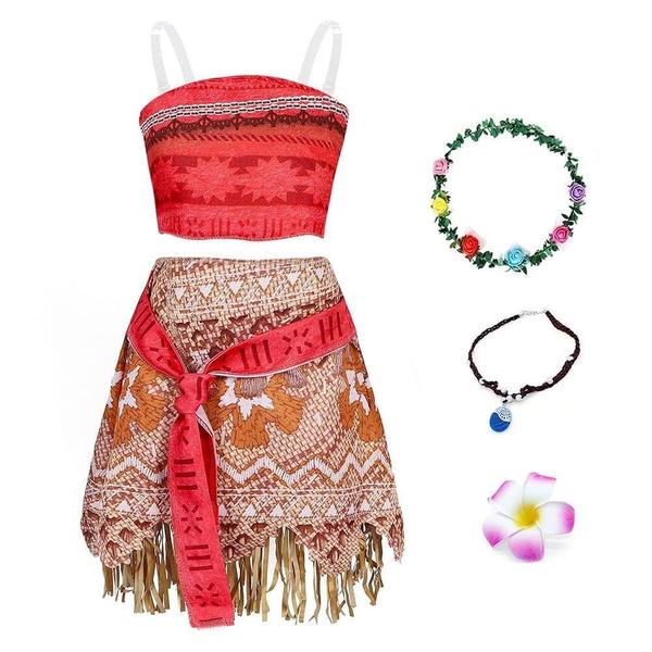 Imagem de Conjunto de fantasias WonderBabe Moana Princess com acessórios 7-8T