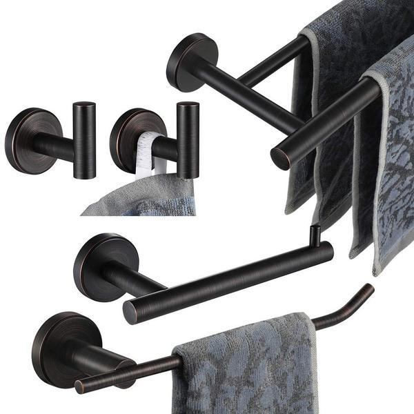 Imagem de Conjunto de ferramentas de banheiro JQK Oil Rubbed Bronze de 5 peças BAS105-ORB