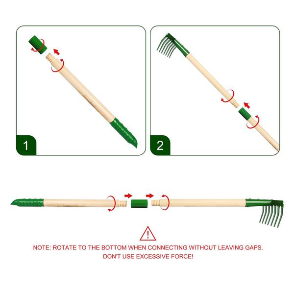 Imagem de Conjunto de ferramentas de jardinagem Duckura Kids com carrinho de mão, 7 peças de 3 a 8 anos