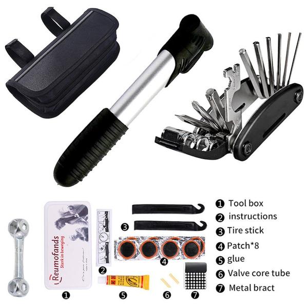 Conjunto de ferramentas de reparo de bicicletas 12 em 1 Vida Buenas com estojo - Lightbek Official Store Imagem de Conjunto de ferramentas de reparo de bicicletas 12 em 1 Vida Buenas com estojo