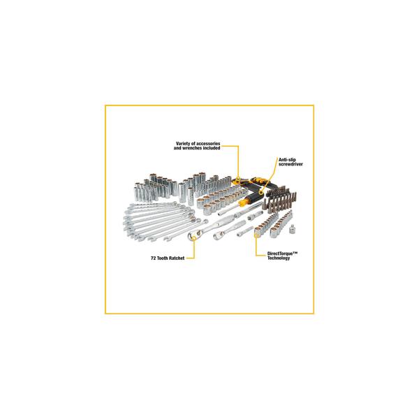 Imagem de Conjunto de ferramentas DEWALT Mechanics 84 peças com 72 catracas de dentes