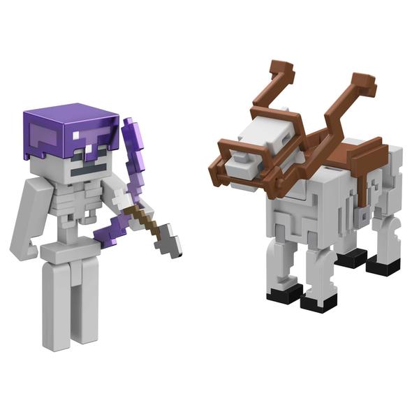 Imagem de Conjunto de Figuras Articuladas - Esqueleto e Cavalo - Minecraft - Mattel