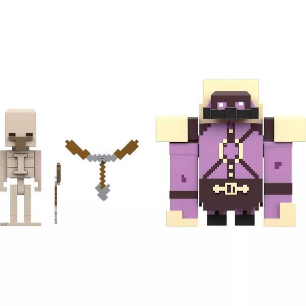Imagem de Conjunto de Figuras Articuladas - Pigmadillo Vs. Esqueleto - Minecraft - Legends - Mattel