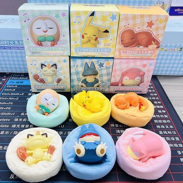 Imagem de Conjunto de Figuras de Ação Pokémon - Slowpoke, Charmander, Goomy e Rowlet - Brinquedos para Carro