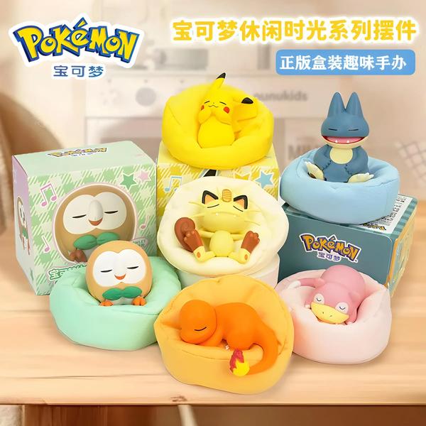 Imagem de Conjunto de Figuras de Ação Pokémon - Slowpoke, Charmander, Goomy e Rowlet - Brinquedos para Carro