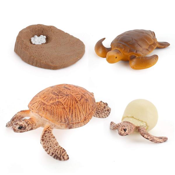 Imagem de Conjunto de figuras Fantarea Sea Turtle Ocean Animal Life Cycle x4