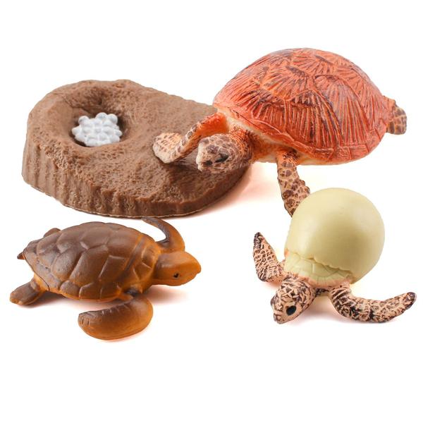 Imagem de Conjunto de figuras Fantarea Sea Turtle Ocean Animal Life Cycle x4