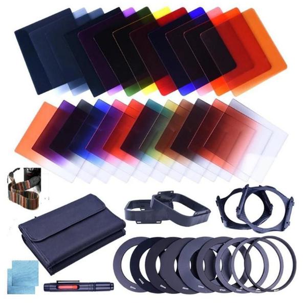 Imagem de Conjunto De Filtro DSLR Gradiente De 24 Cores Kit Completo De Filtro ND Quadrado Para Câmera