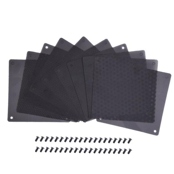 Imagem de Conjunto de filtros de poeira EBOOT 120 mm PVC preto para ventilador de PC, 10 pacotes