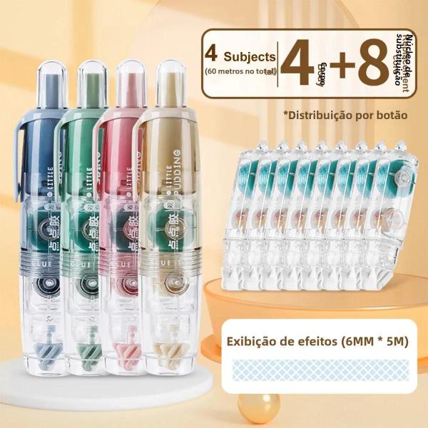 Imagem de Conjunto De Fita Dupla Face Transparente Com Distribuição De Pontos, 12 Peças, Recargas