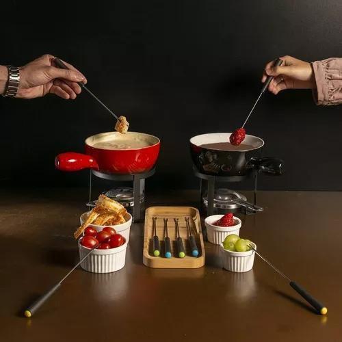 Imagem de Conjunto De Fondue 8 Peças - Cerâmica - Lyor - Vermelho