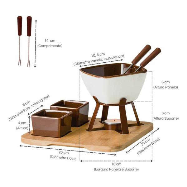 Imagem de Conjunto De Fondue Bilzen Cerâmica 8 Peças Hauskraft