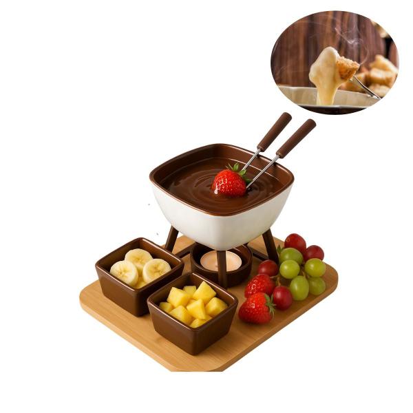 Conjunto De Fondue Bilzen Cerâmica 8 Peças Hauskraft - Haüskraft Conjunto De Fondue Bilzen Cerâmica 8 Peças Hauskraft - Haüskraft