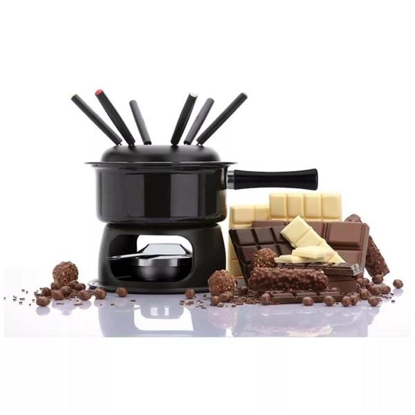 Imagem de Conjunto de Fondue Completo Lugano Esmaltado 11 Peças Forma - 7896580621833