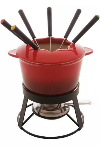 Imagem de Conjunto De Fondue Importado - 10 Peças, 6 Garfos - Cerâmica