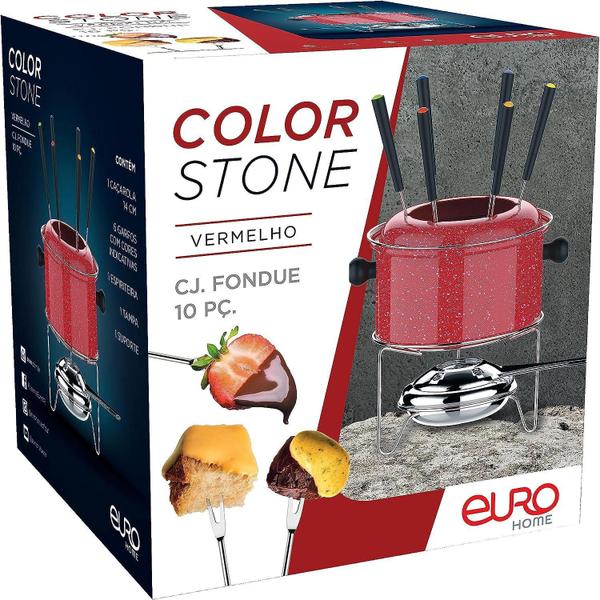 Imagem de Conjunto De Fondue Pequeno Euro Colorstone Hh7802