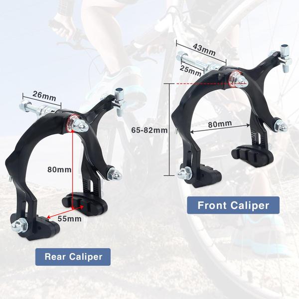 Imagem de Conjunto de freios de bicicleta WEEROCK Calip Brake Dianteiro Traseiro C Rim Alloy