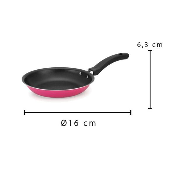 Conjunto de Frigideiras Francesa Antiaderente 3 pçs Rosa - Aluminio Nacional Imagem de Conjunto de Frigideiras Francesa Antiaderente 3 pçs Rosa