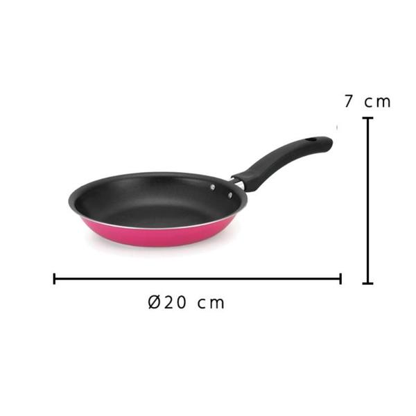 Conjunto de Frigideiras Francesa Antiaderente 3 pçs Rosa - Aluminio Nacional Imagem de Conjunto de Frigideiras Francesa Antiaderente 3 pçs Rosa