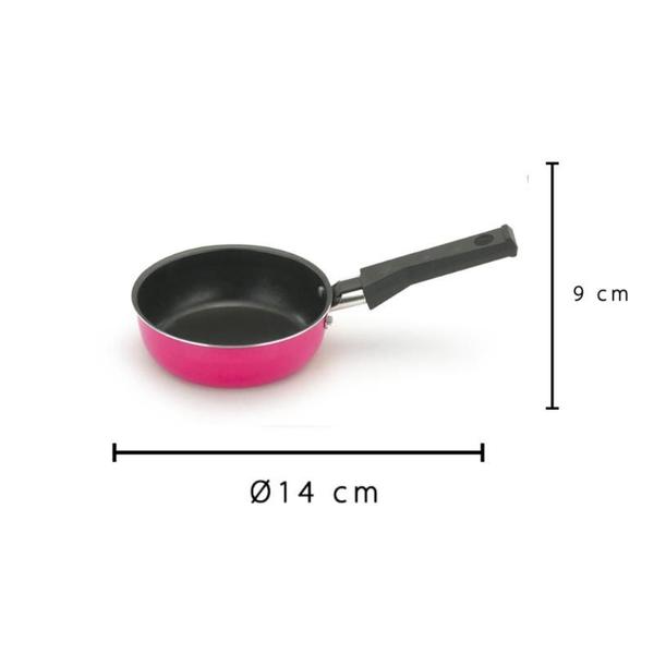 Conjunto de Frigideiras Francesa Antiaderente 3 pçs Rosa - Aluminio Nacional Imagem de Conjunto de Frigideiras Francesa Antiaderente 3 pçs Rosa
