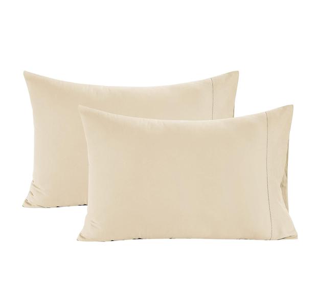 Imagem de Conjunto de fronhas Lane Linen Queen Ivory 100% algodão egípcio