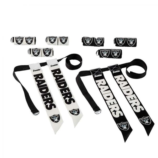 Imagem de Conjunto de futebol com bandeira Franklin Sports NFL Las Vegas Raiders