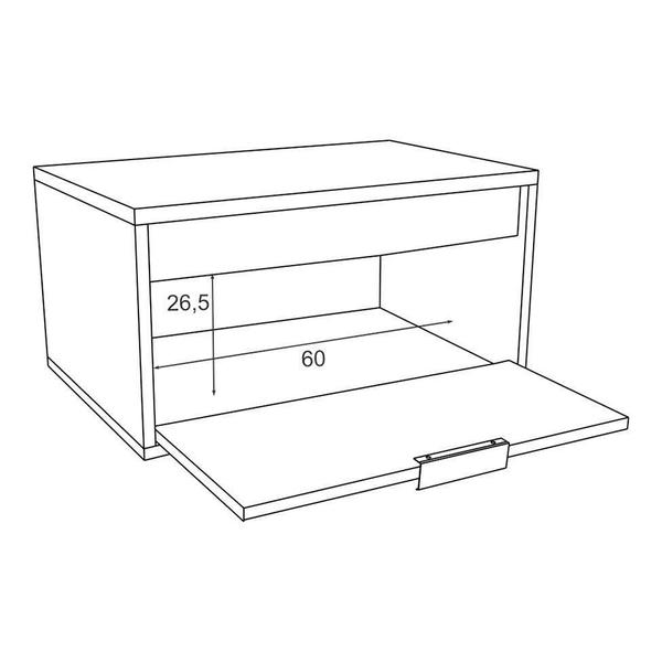 Imagem de Conjunto de Gabinete e Armário com Espelho Bellini  2 PT Branco e Carvalho Mel