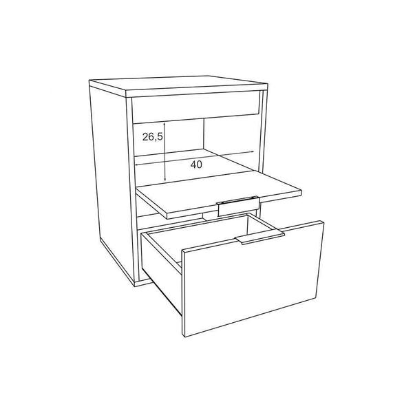 Imagem de Conjunto de Gabinete e Armário com Espelho Florata 1 PT 1  GV Branco e Carvalho Mel