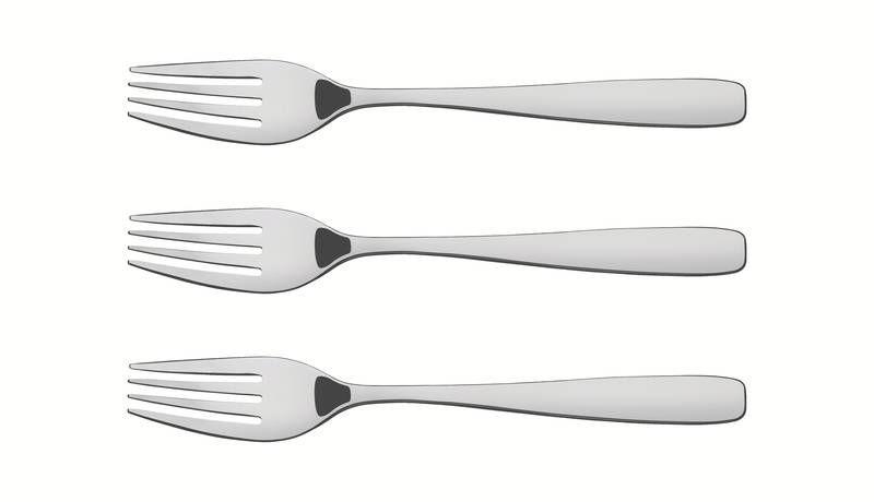 Conjunto de garfos de mesa tramontina aazonas em aço inox 3 peças. Imagem de Conjunto de garfos de mesa tramontina aazonas em aço inox 3 peças.