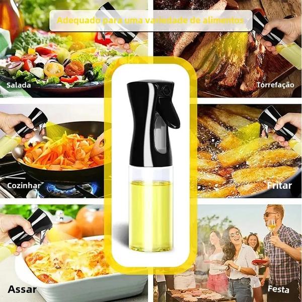 Imagem de Conjunto de Garrafas Pulverizadoras de Óleo (200/300ml) - Ideal para Cozinha, Fitness, Acampamento e Churrasco