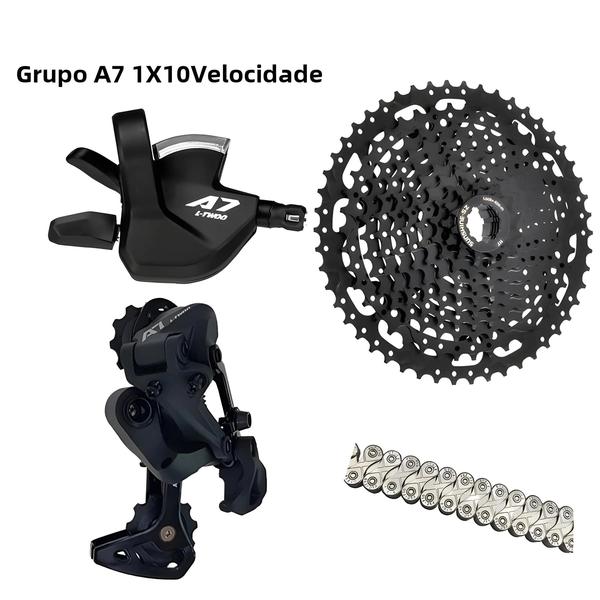 Imagem de Conjunto de Grupo de Mountain Bike 10 Velocidades Ltwoo A7 - Alavanca de Câmbio e Desviador