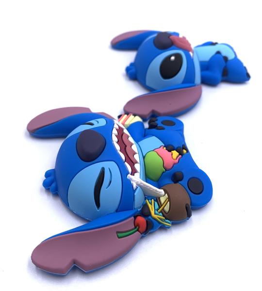 Imagem de Conjunto de ímãs de espuma 3D Disney Stitch  Costure com a língua e costure com ímãs de alimentos  Ímã para geladeiras e armários