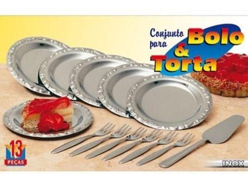 Imagem de Conjunto De Inox  Para Bolo E Torta 13 Peças - Pantheon